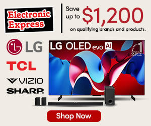 Electronic Express is a family-owned retailer specializing in all consumer electronics including TVs, Major Appliances, Audio, Computers, Gaming, Toys, Furniture, and much more! We are authorized dealers for over 400 major brands and continue to add more products to our online store daily and consistently offer promotions, deals, coupons, and the lowest prices on the internet!